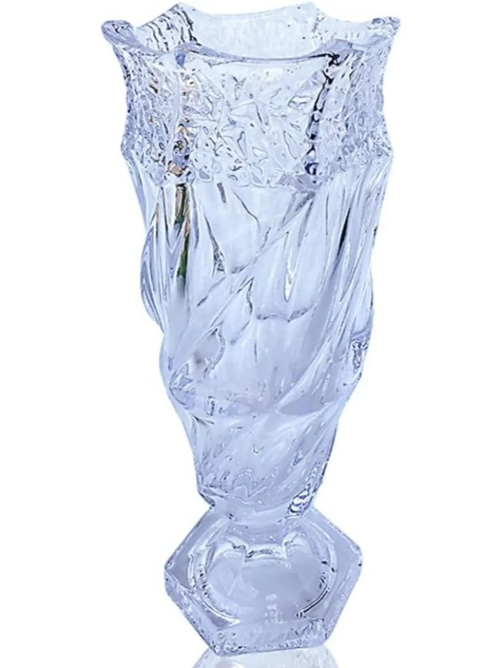 9.5 Inch Clear Glass Flower Vase Bohemian Style Centerpieces Wedding Home Deco